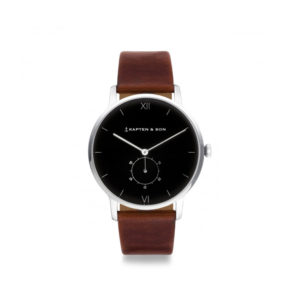 damano heritage silver black brown leather front